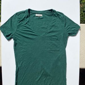 Madewell forest green v-neck